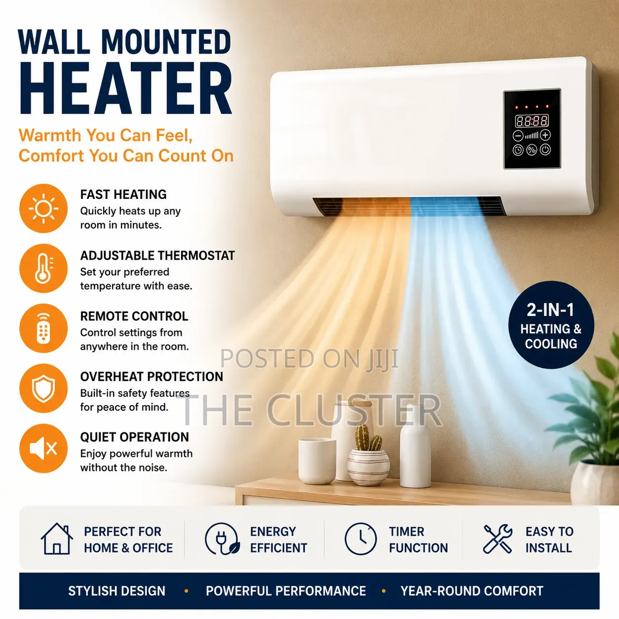 *Air Conditioner * °Hot and Cold °1800w °Portable/ Wall Mounted