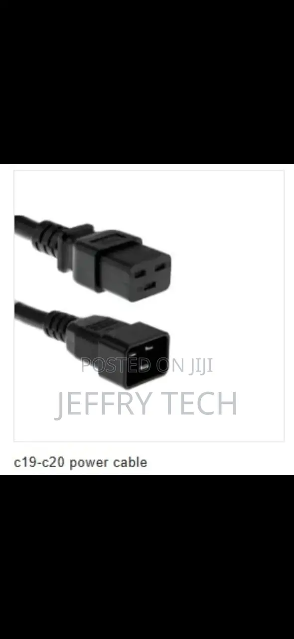 C19 to C20 Power Cord 1 Metres Power Extension Cord for Computers