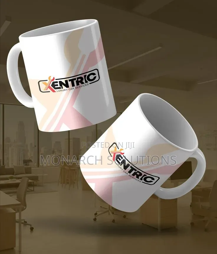 White Ceramic With Full 3d Branding