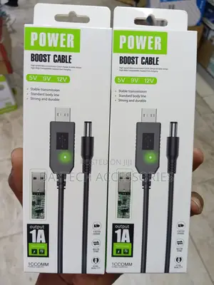 12w Power Boost Router Cable Usb to Dc Step-Up Converter (5v, 9v, 12v)