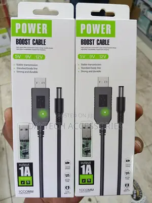 12w Power Boost Router Cable Usb to Dc Step-Up Converter (5v, 9v, 12v)