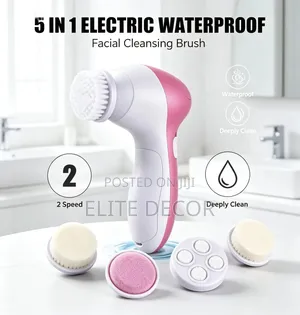 5-in-1 Electric Facial Cleansing Brush Pore Cleaner Body Massager