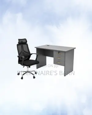 Compact 1m Desk and High-Back Mesh Chair for Daily Productivity