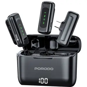 Porodo Lavalier Double Microphone With Charging Case