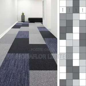 Plain Carpet Tiles for Office Flooring – Different Shades Available