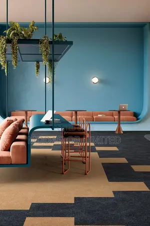 Plain Commercial Carpet Tiles Elegant Office Floor Solution