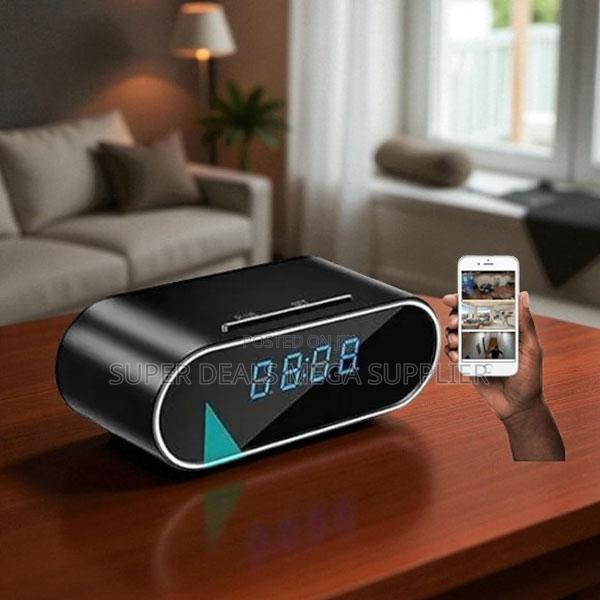 Plug and Play Wifi Alarm Table Clock Hidden Spy Camera