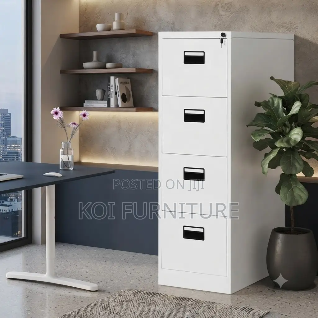 Office Cabinet; 4-Drawers Locker Steel Office Store Cabinet