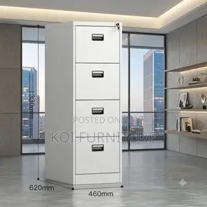 Office Cabinet; 4-Drawers Locker Steel Office Store Cabinet