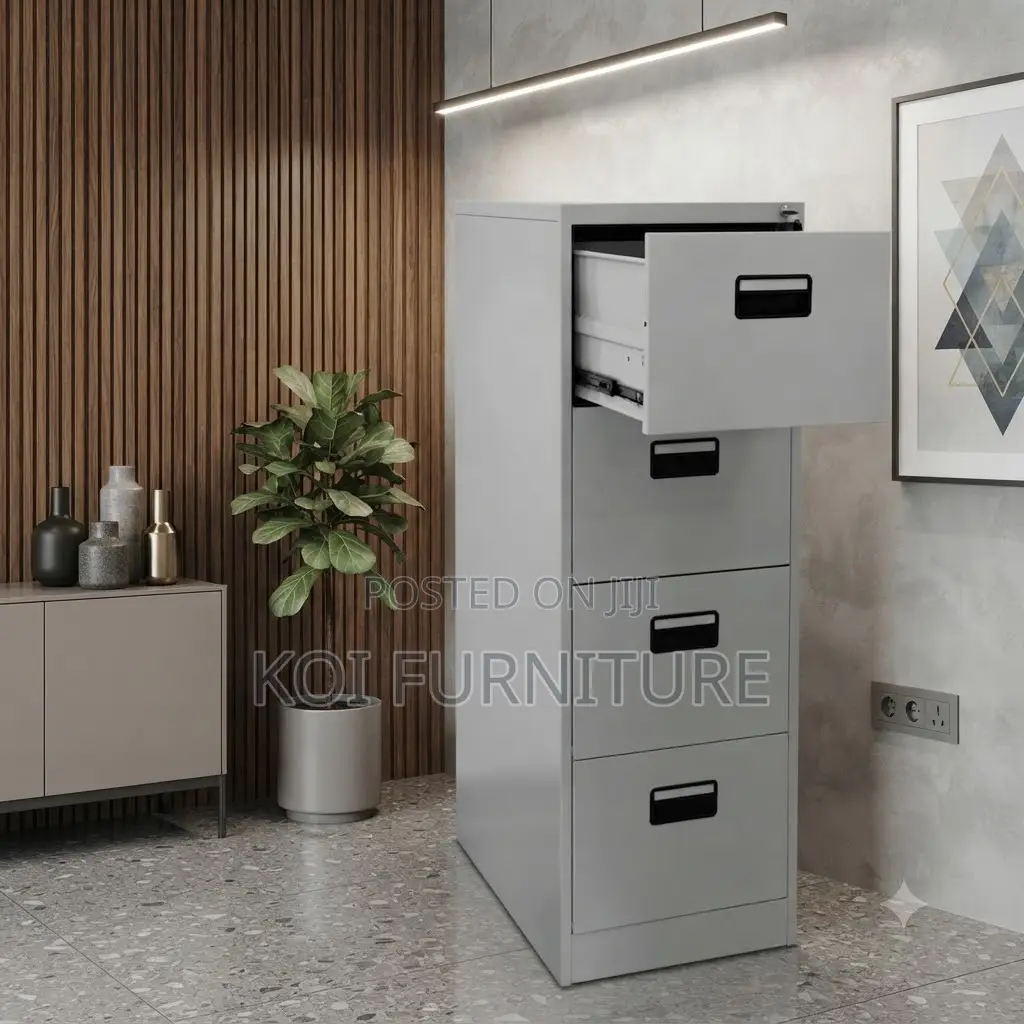 Office Cabinet; 4-Drawers Locker Steel Office Store Cabinet