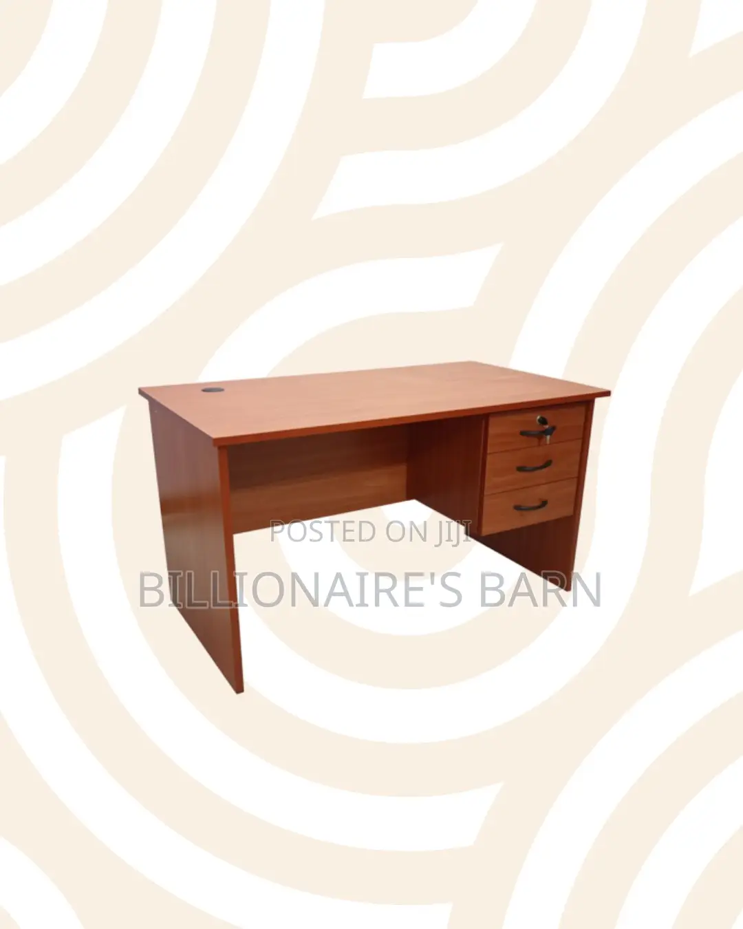 Compact 1.2m Wooden Desk With Drawers for Smooth Computer Work Routine