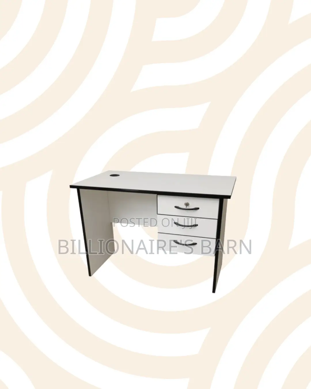 Compact 1.2m Wooden Desk With Drawers for Daily Paperwork and Tasks