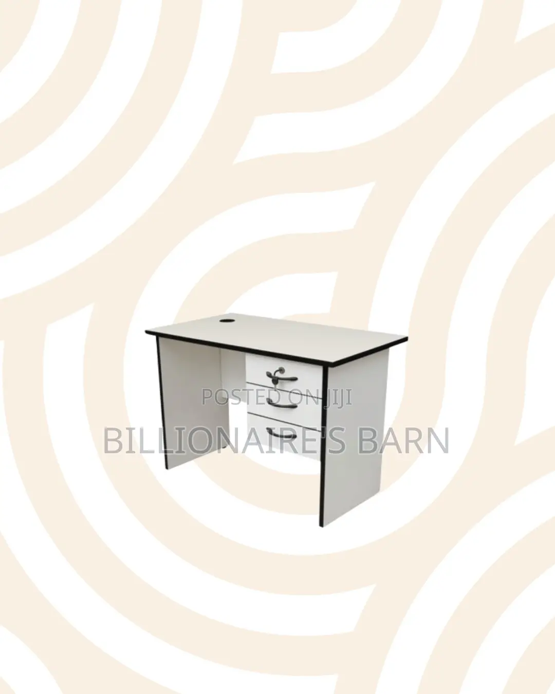 Compact 1.2m Wooden Desk With Drawers for Daily Paperwork and Tasks