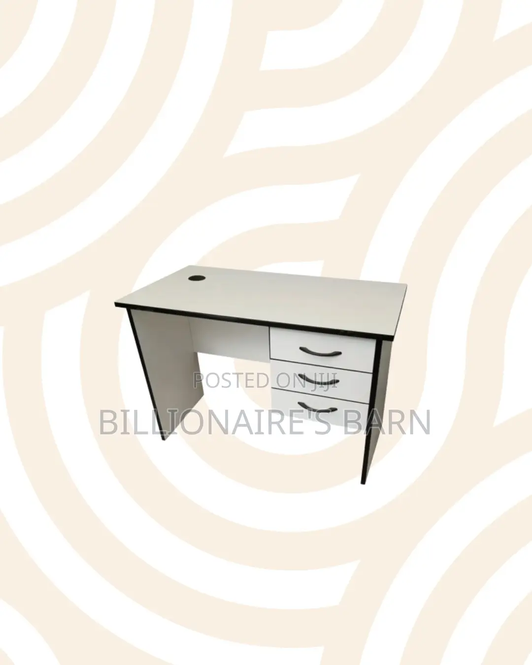Compact 1.2m Wooden Desk With Drawers for Daily Paperwork and Tasks