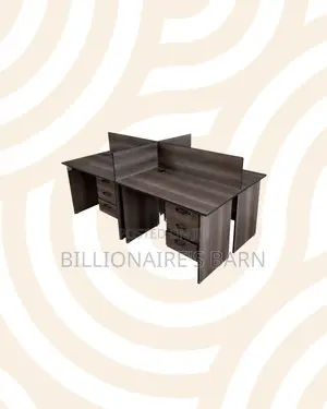 Practical 1m 4-Partition Wooden Bullpen Desk for Daily Study Sessions