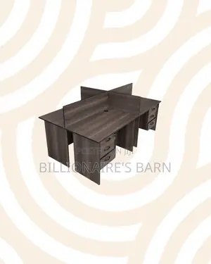 Practical 1m 4-Partition Wooden Bullpen Desk for Daily Study Sessions