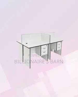 Practical 0.9m 4-Partition Wooden Bullpen Desk for Shared Office Work