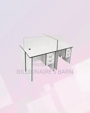 Practical 0.9m 4-Partition Wooden Bullpen Desk for Shared Office Work