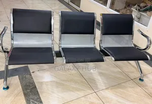 *3-Link Padded Metallic Office Waiting Bench
