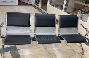 *3-Link Padded Metallic Office Waiting Bench