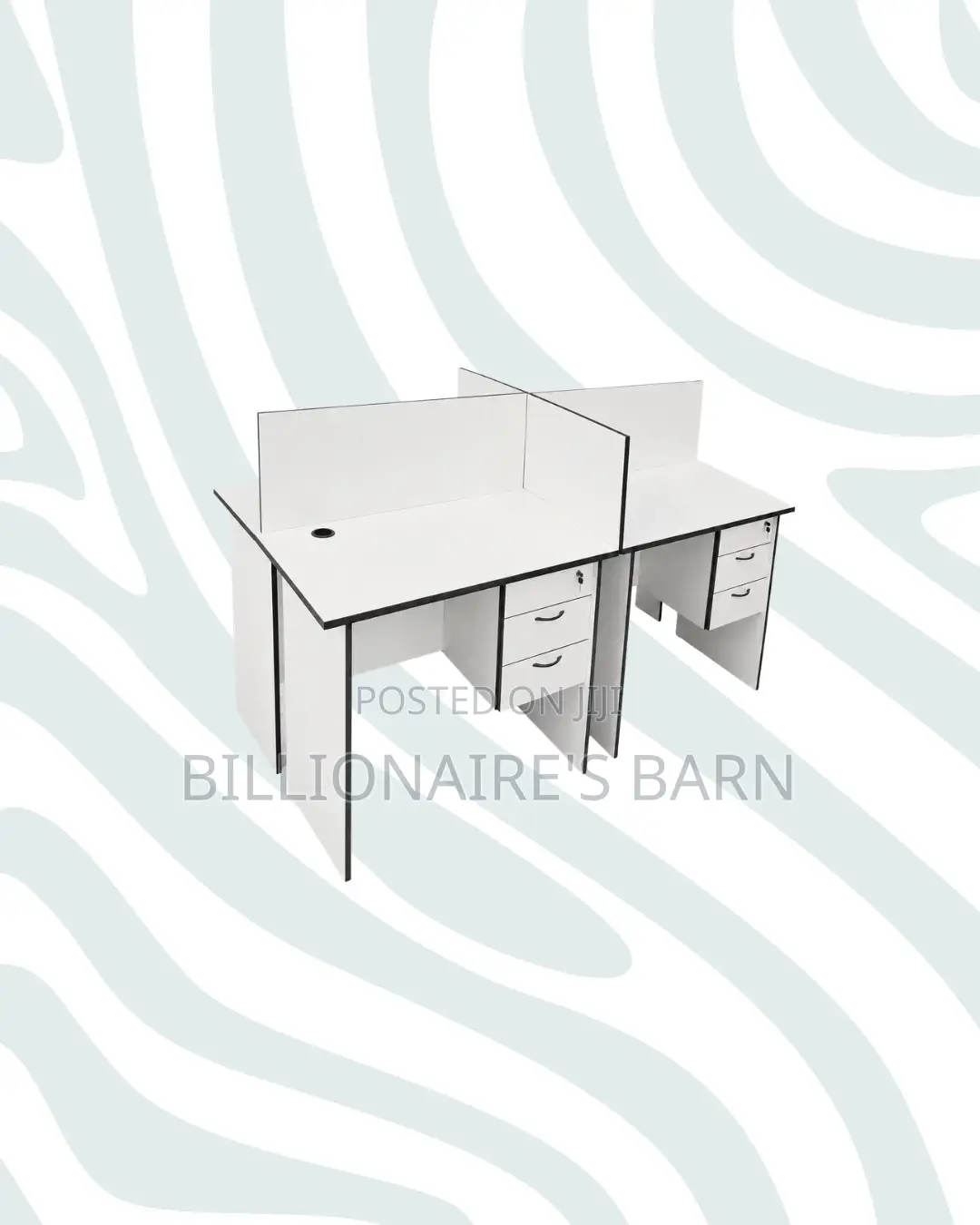Practical 1.2m 4-Partition Wooden Bullpen Desk for Shared Office Work