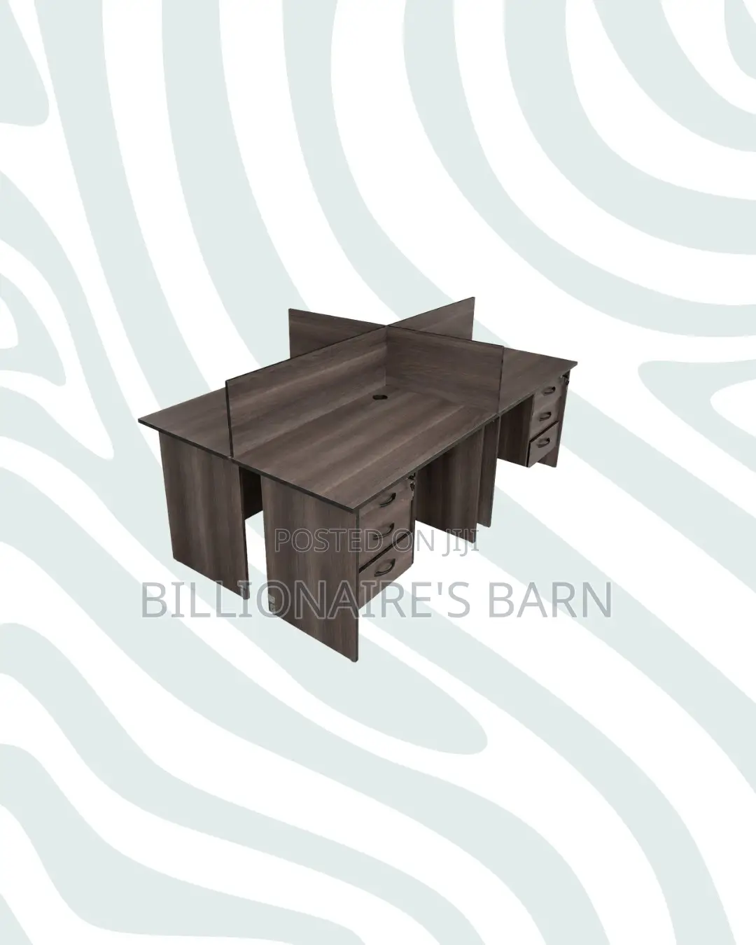 Practical 1.2m Four-Partition Wooden Bullpen Desk for Study Sessions