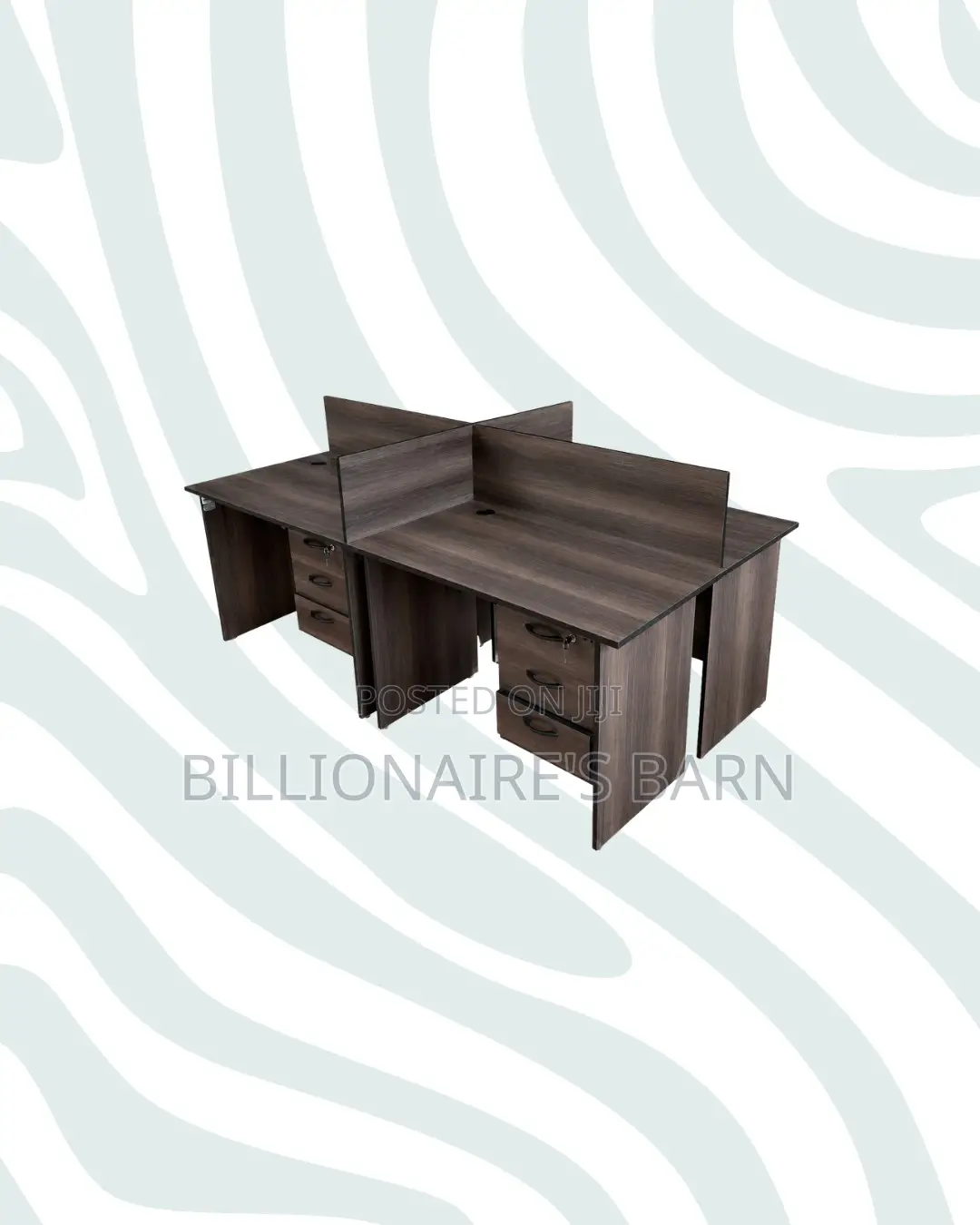 Practical 1.2m Four-Partition Wooden Bullpen Desk for Study Sessions