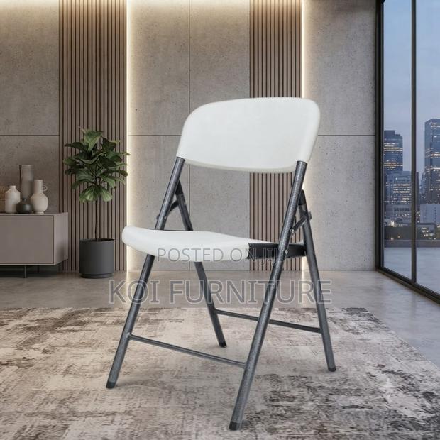 Office Chairs; Patio White Foldable Training Home Office Chairs - thumbnail 5