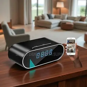 Security Gadget Wifi Alarm Table Clock Hidden Spy Camera