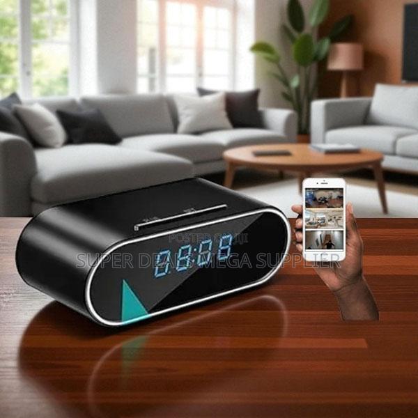 Video Audio Recording Wifi Alarm Table Clock Hidden Spy Camera