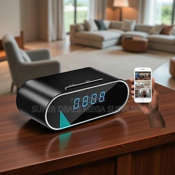 Indoor Security Wifi Alarm Table Clock Hidden Spy Camera