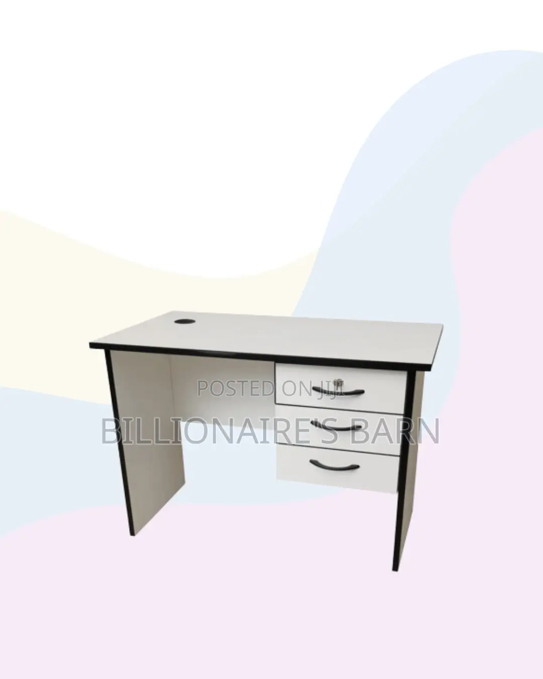 Compact 1m Wooden Desk for Clean Office Task Planning