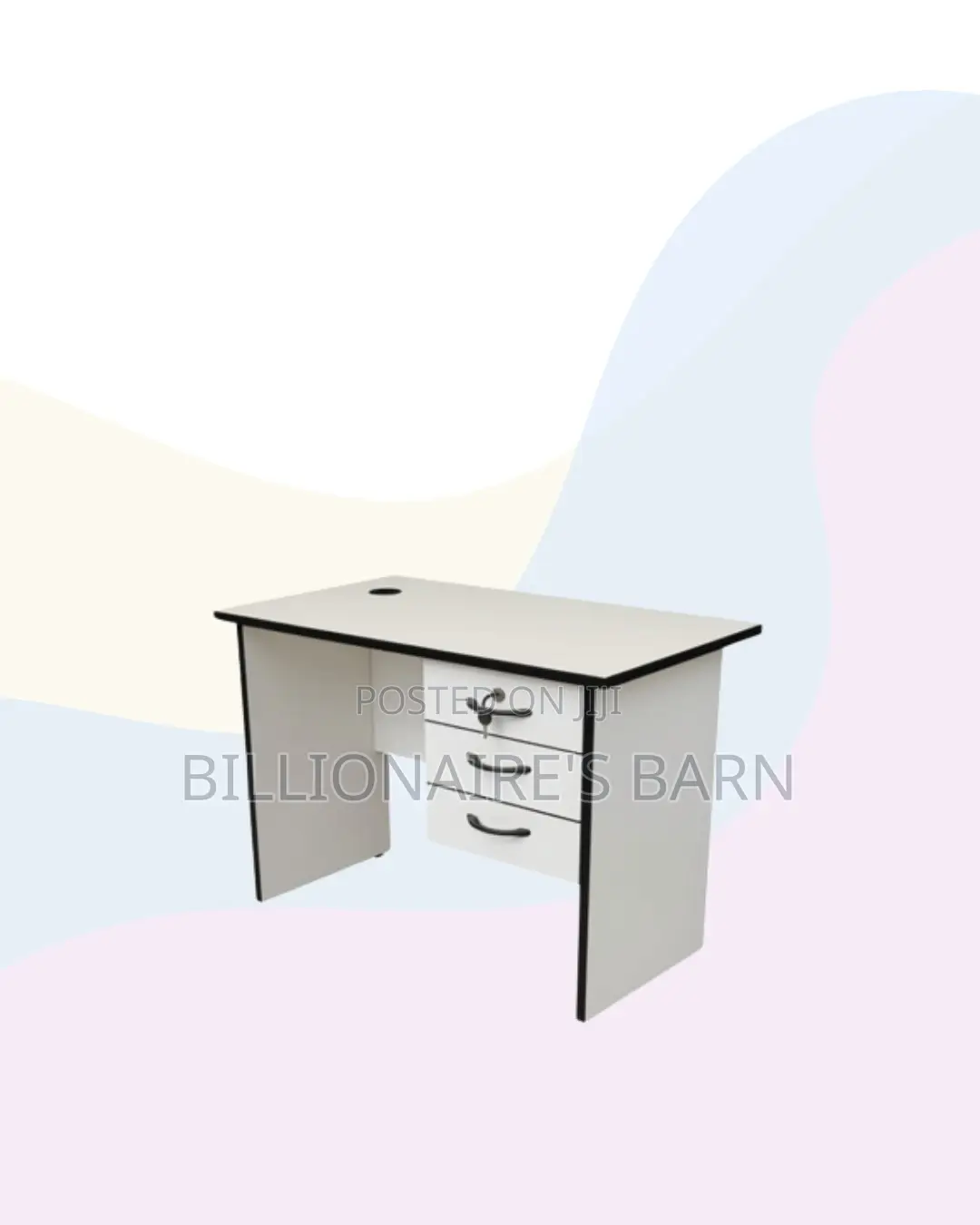 Compact 1m Wooden Desk for Clean Office Task Planning