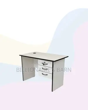 Compact 1m Wooden Desk for Clean Office Task Planning