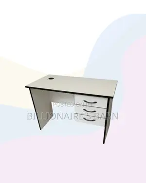 Compact 1m Wooden Desk for Clean Office Task Planning