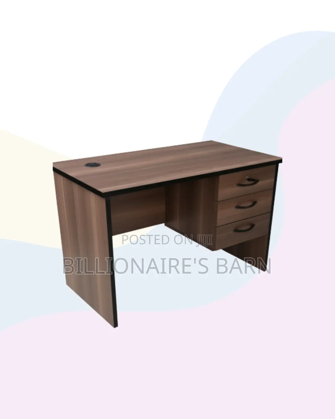 Compact 1m Wooden Desk for Orderly Writing and Research