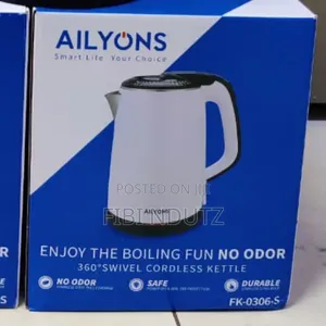 White 1.8l Ailyons Kettle/Ailyons Kettle