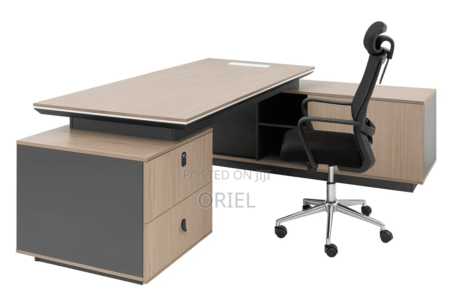 Office Desk : 2.4m L-Shaped Desk