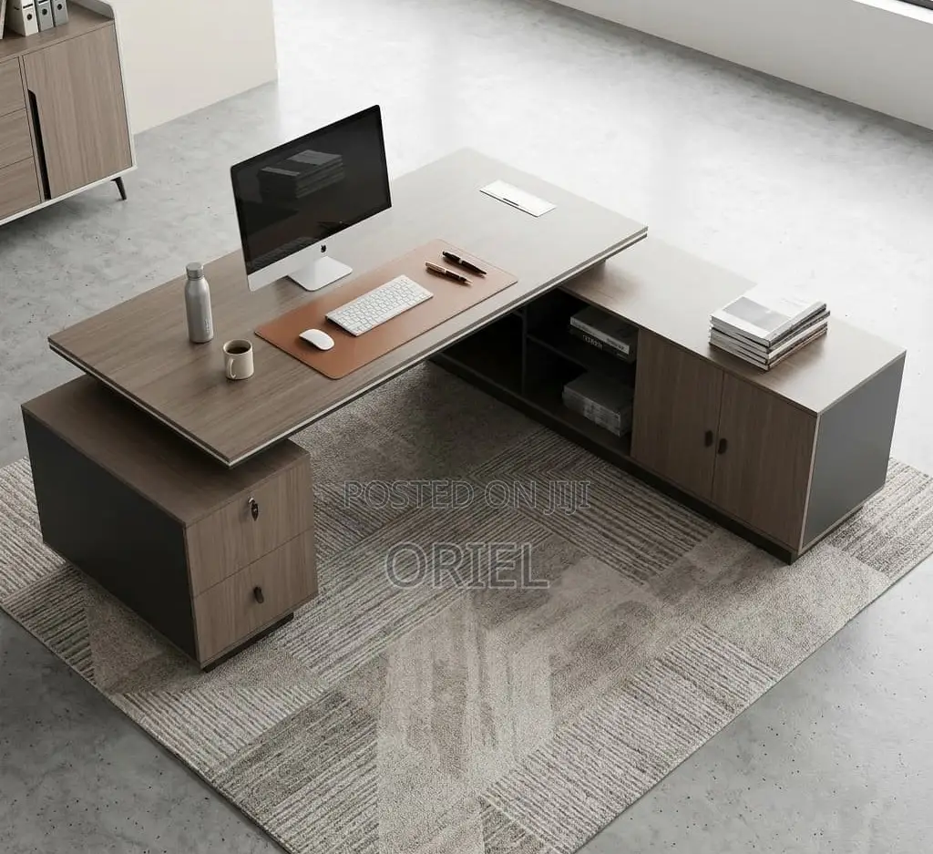 Office Desk : 2.4m L-Shaped Desk