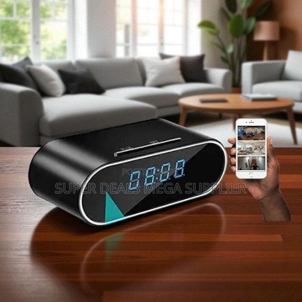 Waterproof Wifi Alarm Table Clock Hidden Spy Camera - main view