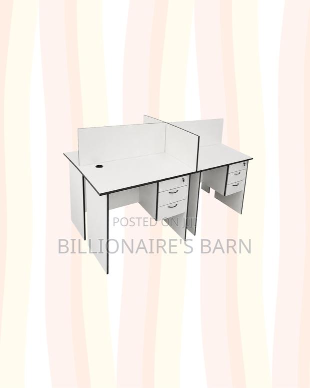 Practical 1.2m Four-Partition Wooden Bullpen Desk for Team Tasks