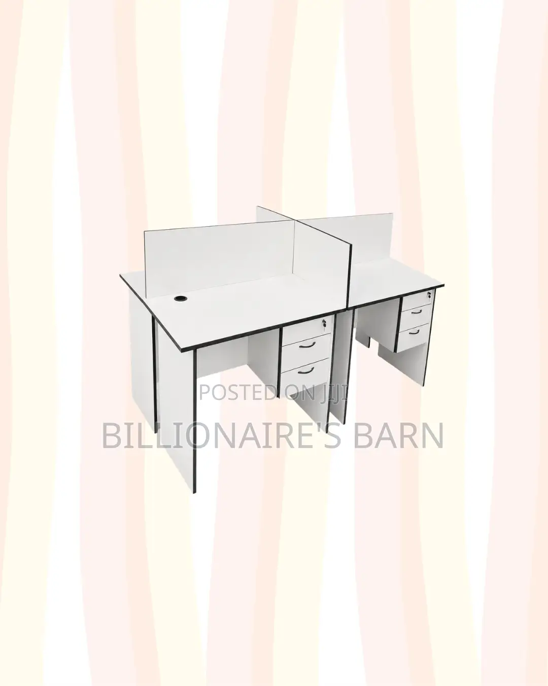 Practical 1.2m Four-Partition Wooden Bullpen Desk for Team Tasks