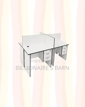 Practical 1.2m Four-Partition Wooden Bullpen Desk for Team Tasks