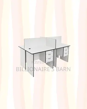 Practical 1.2m Four-Partition Wooden Bullpen Desk for Team Tasks