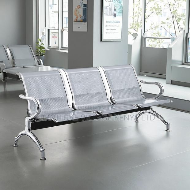 Modern Reception Metal Bench - thumbnail 6