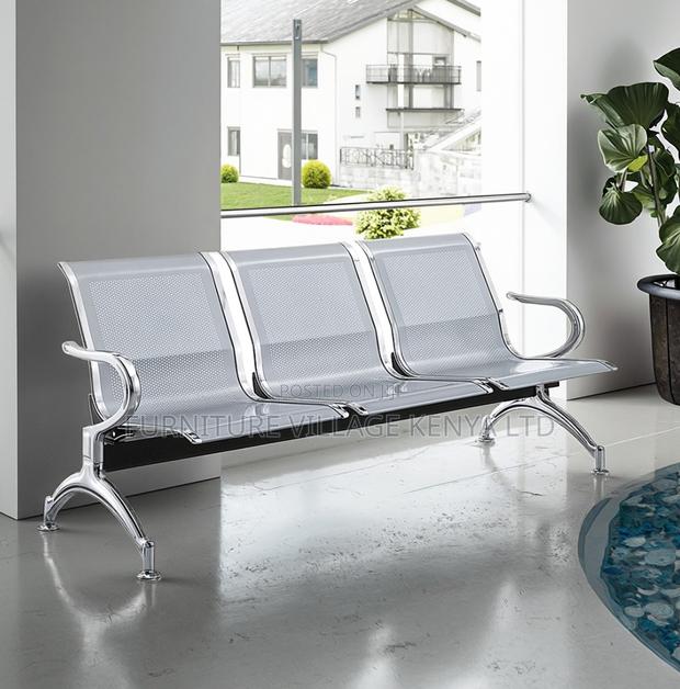 Modern Reception Metal Bench - thumbnail 7