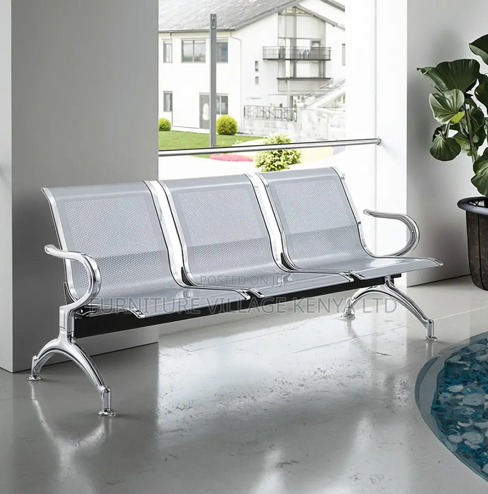 Modern Reception Metal Bench