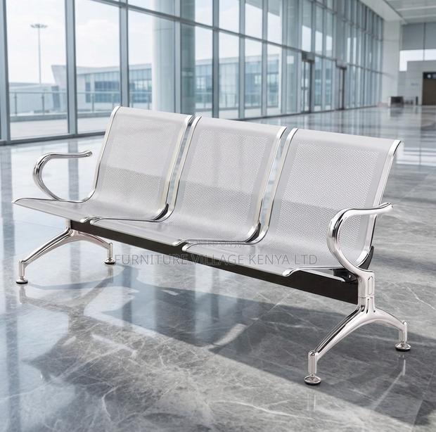 Modern Reception Metal Bench - thumbnail 8