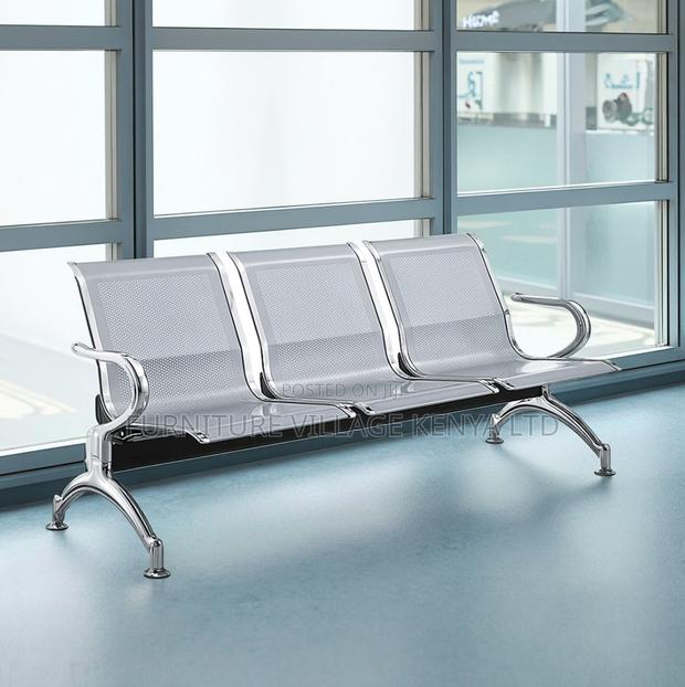 Modern Reception Metal Bench - thumbnail 9