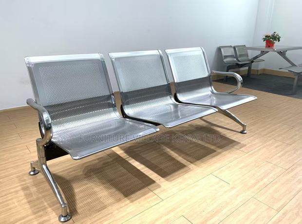 Modern Reception Metal Bench - thumbnail 10